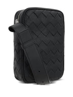 Bottega Veneta Intrecciato Rectangle Mini Cross Bag Black