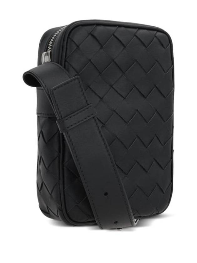 Bottega Veneta Intrecciato Rectangle Mini Cross Bag Black