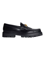 CELINE Triomphe Chain Polished Bull Margaret Loafers Black