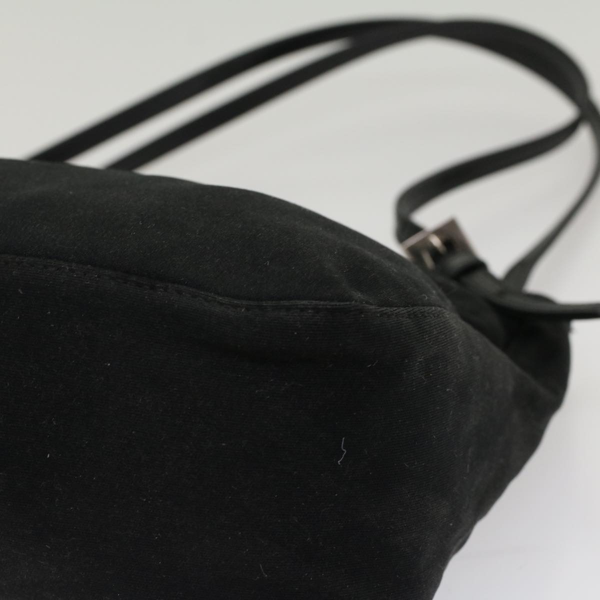 FENDI Mamma Baguette Shoulder Bag Nylon Black53012