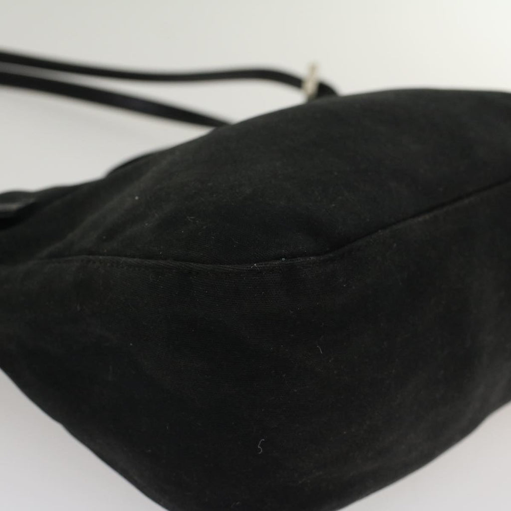 FENDI Mamma Baguette Shoulder Bag Nylon Black53012