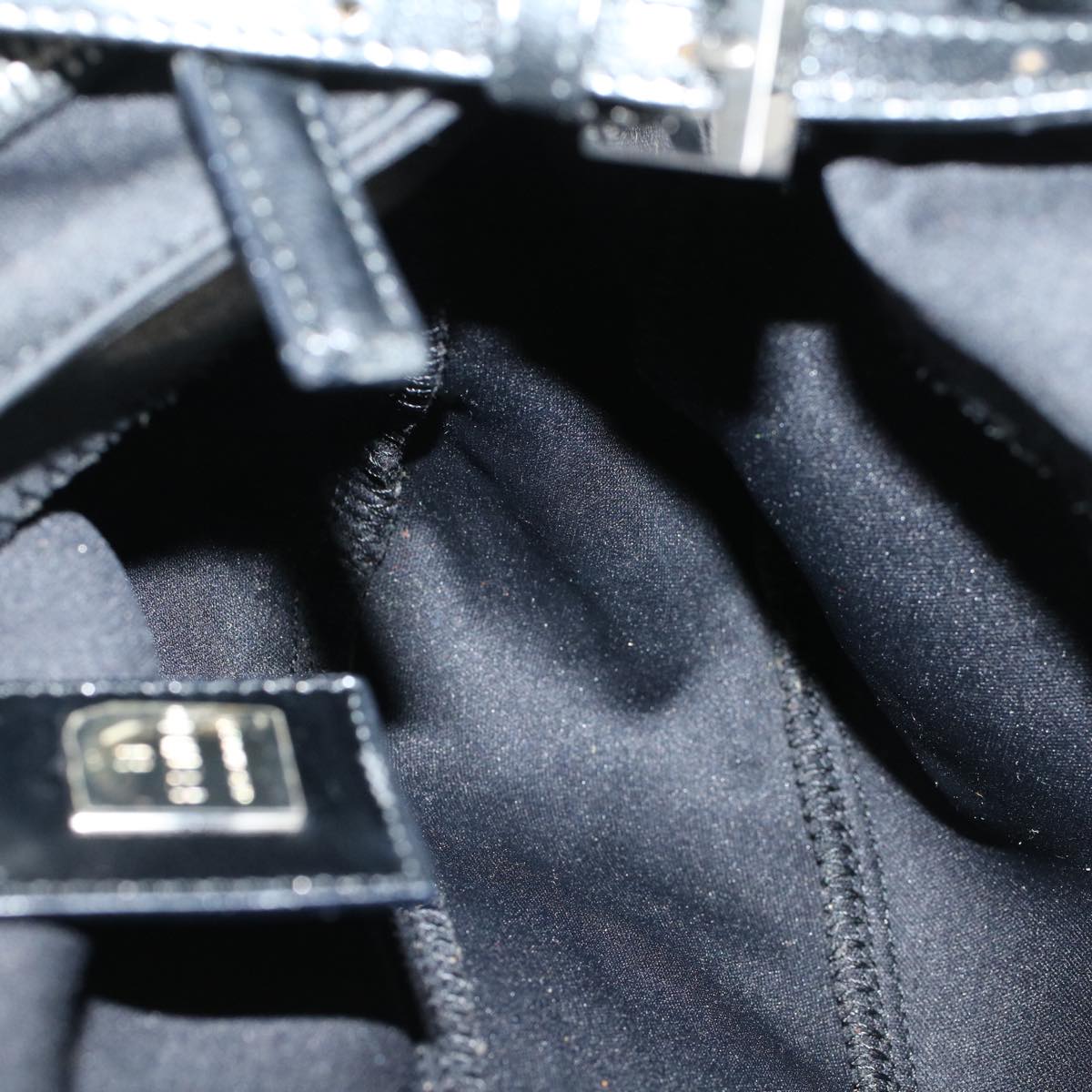 FENDI Mamma Baguette Shoulder Bag Nylon Black53012