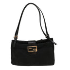FENDI Mamma Baguette Shoulder Bag Nylon Black53012