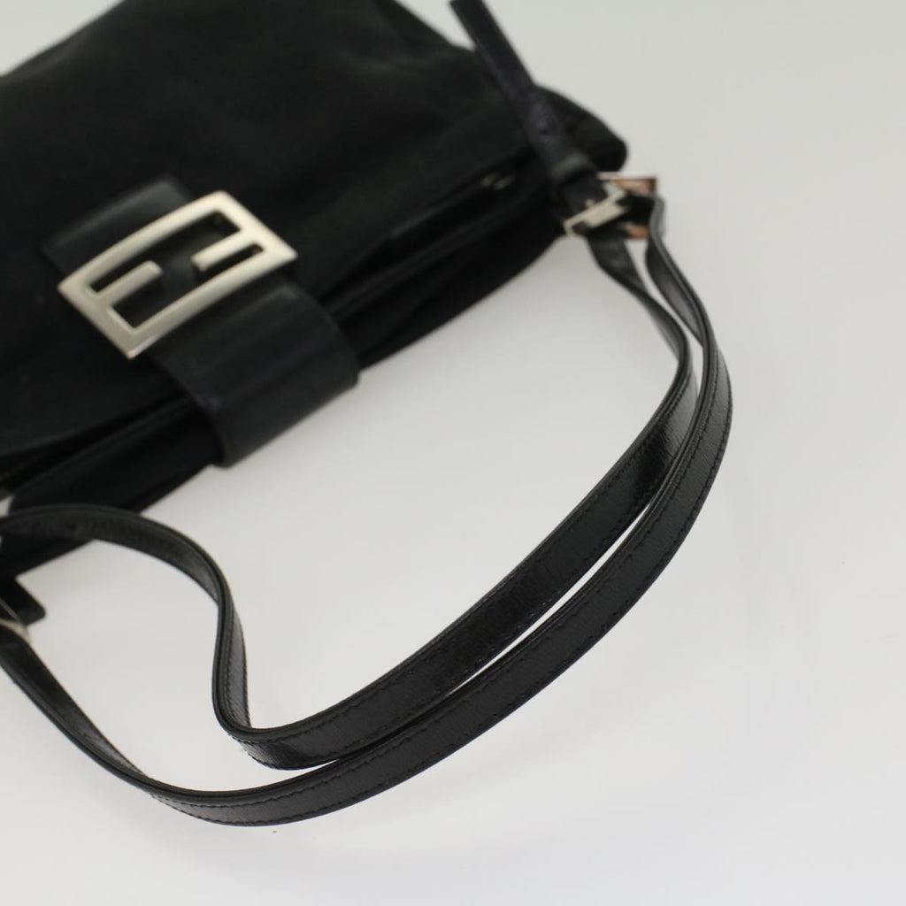 FENDI Mamma Baguette Shoulder Bag Nylon Black53012