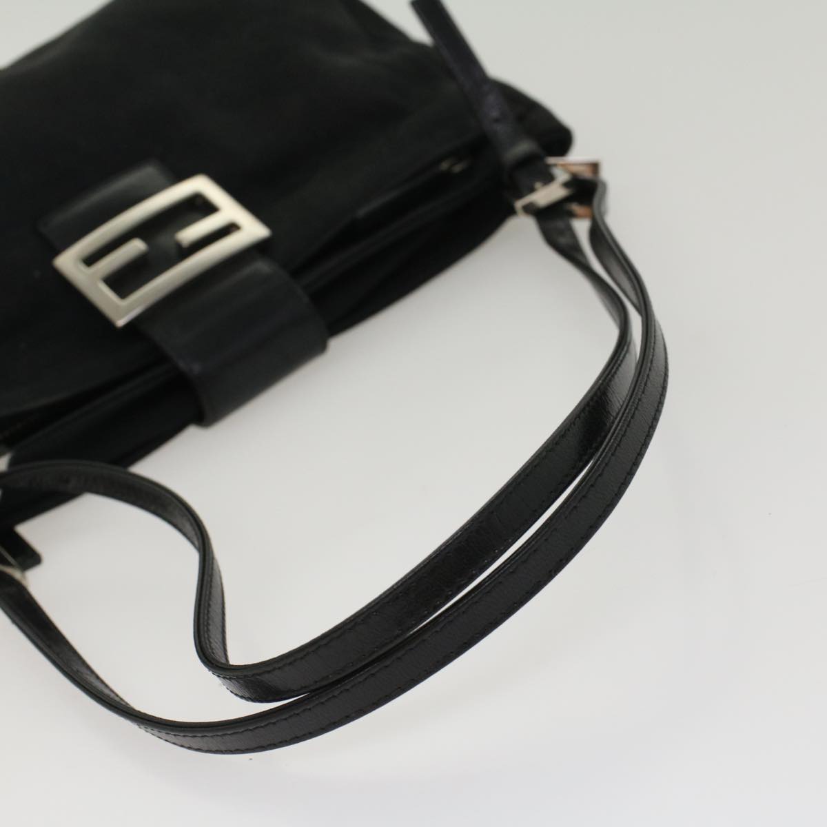 FENDI Mamma Baguette Shoulder Bag Nylon Black53012
