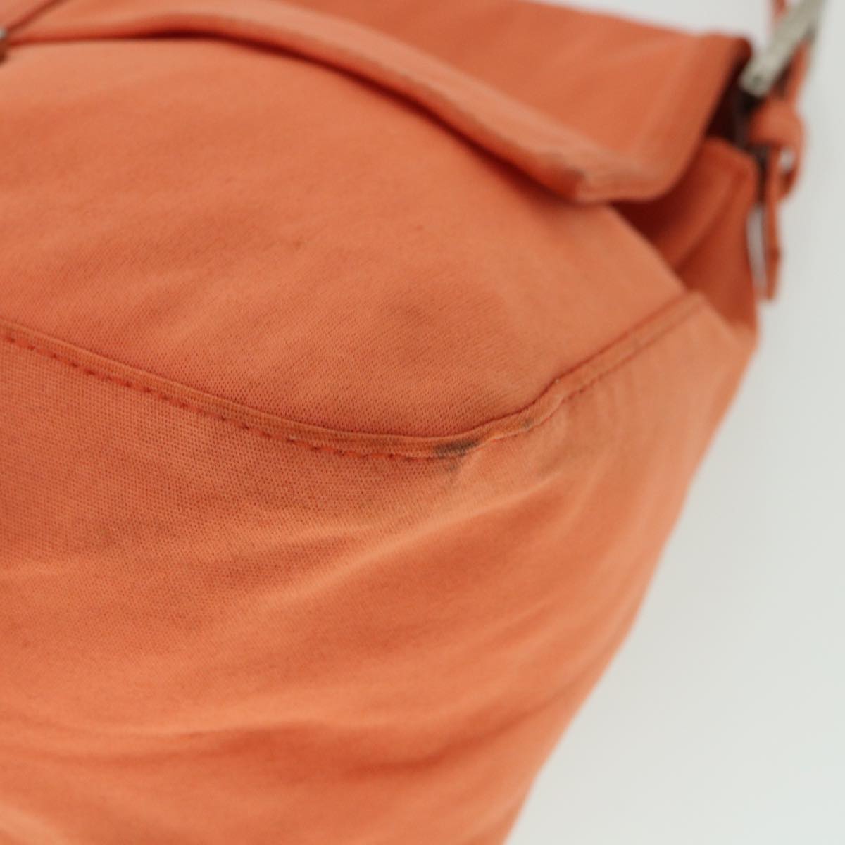 FENDI Mamma Baguette Shoulder Bag Nylon Orange53082