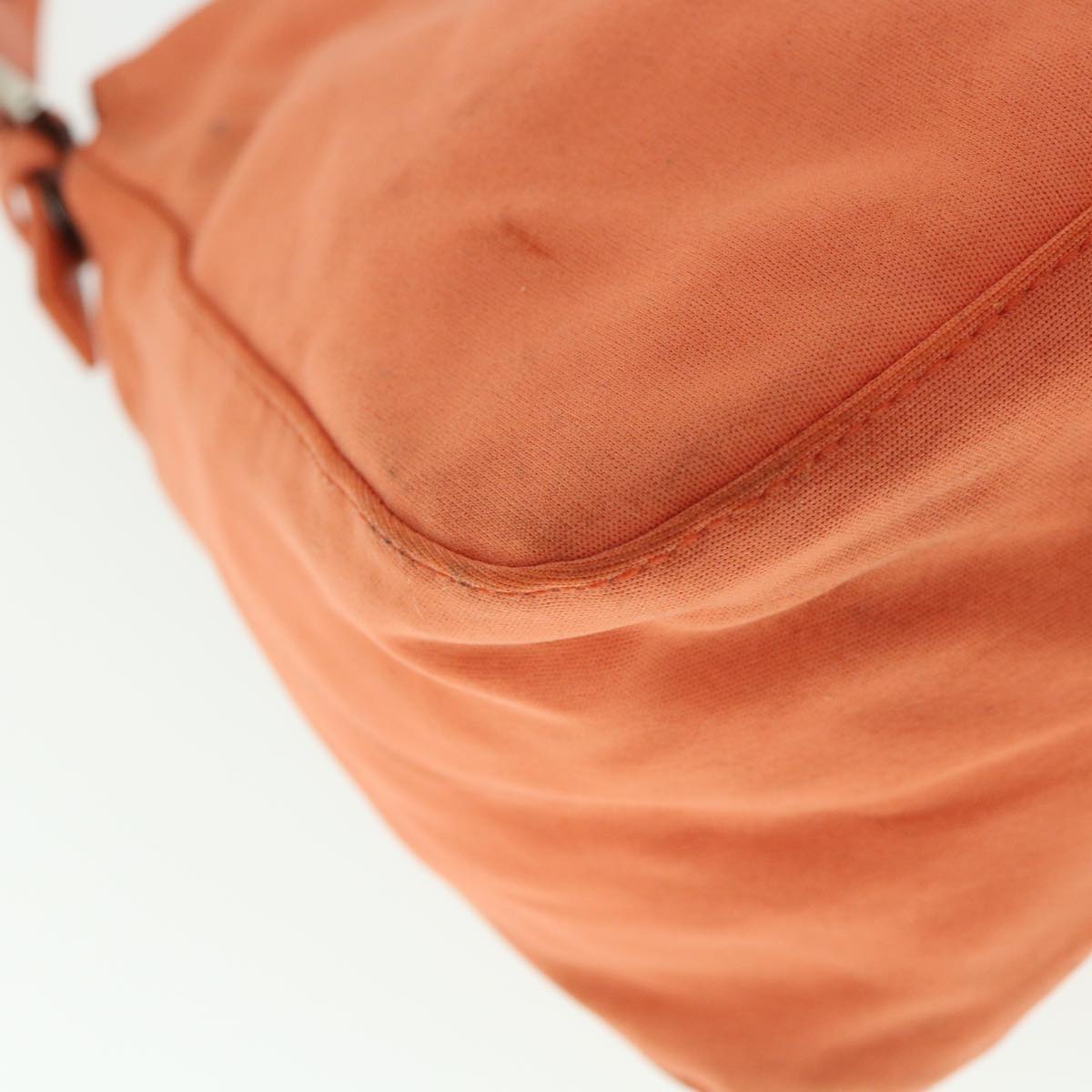 FENDI Mamma Baguette Shoulder Bag Nylon Orange53082