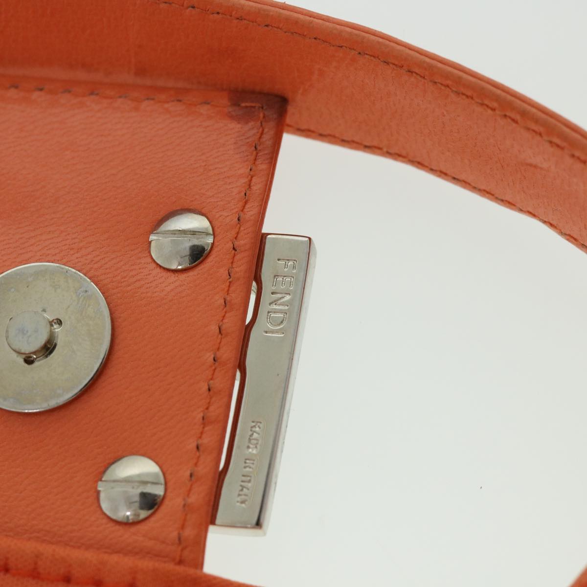 FENDI Mamma Baguette Shoulder Bag Nylon Orange53082