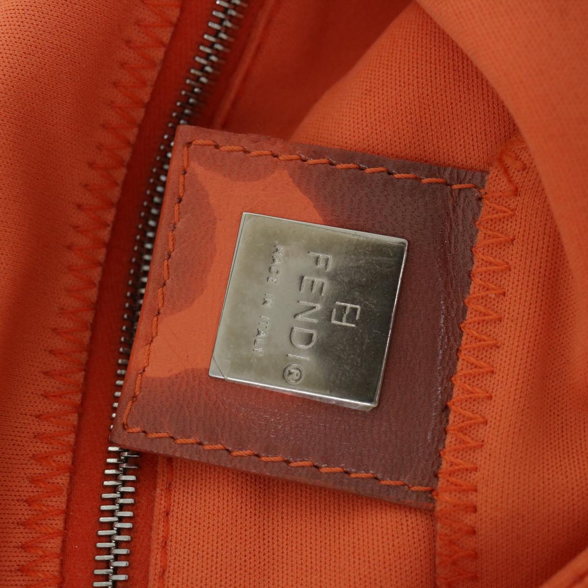 FENDI Mamma Baguette Shoulder Bag Nylon Orange53082