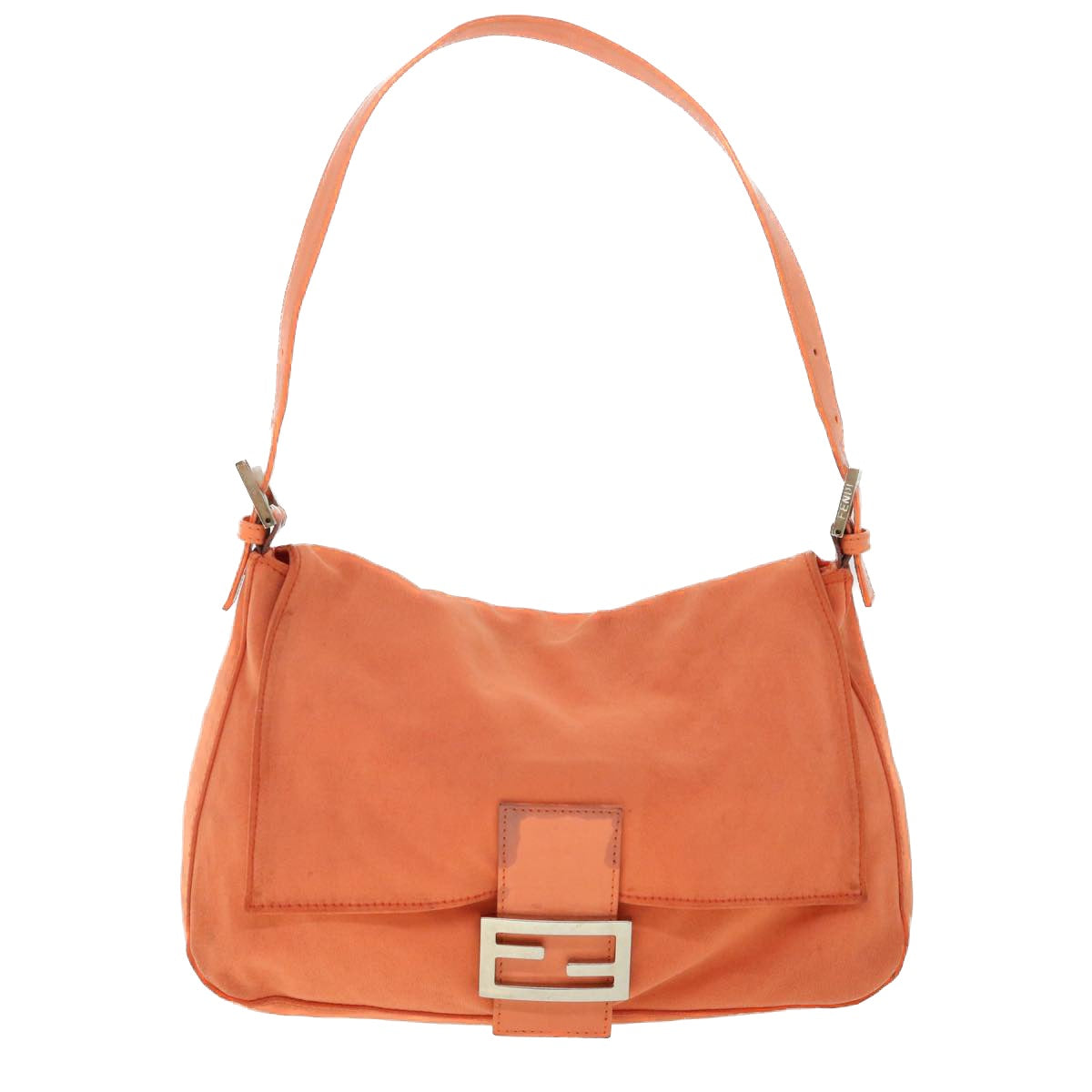 FENDI Mamma Baguette Shoulder Bag Nylon Orange53082