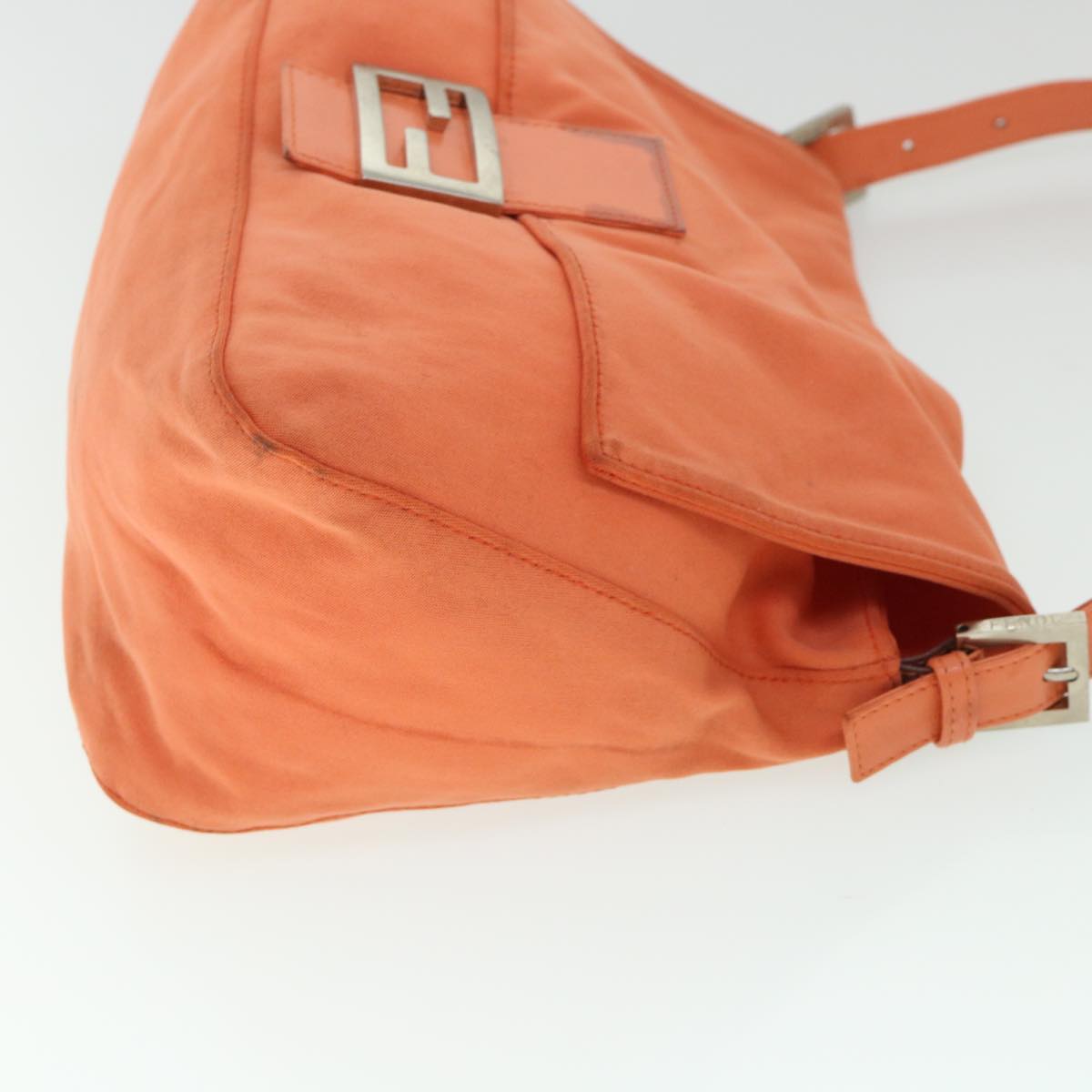 FENDI Mamma Baguette Shoulder Bag Nylon Orange53082