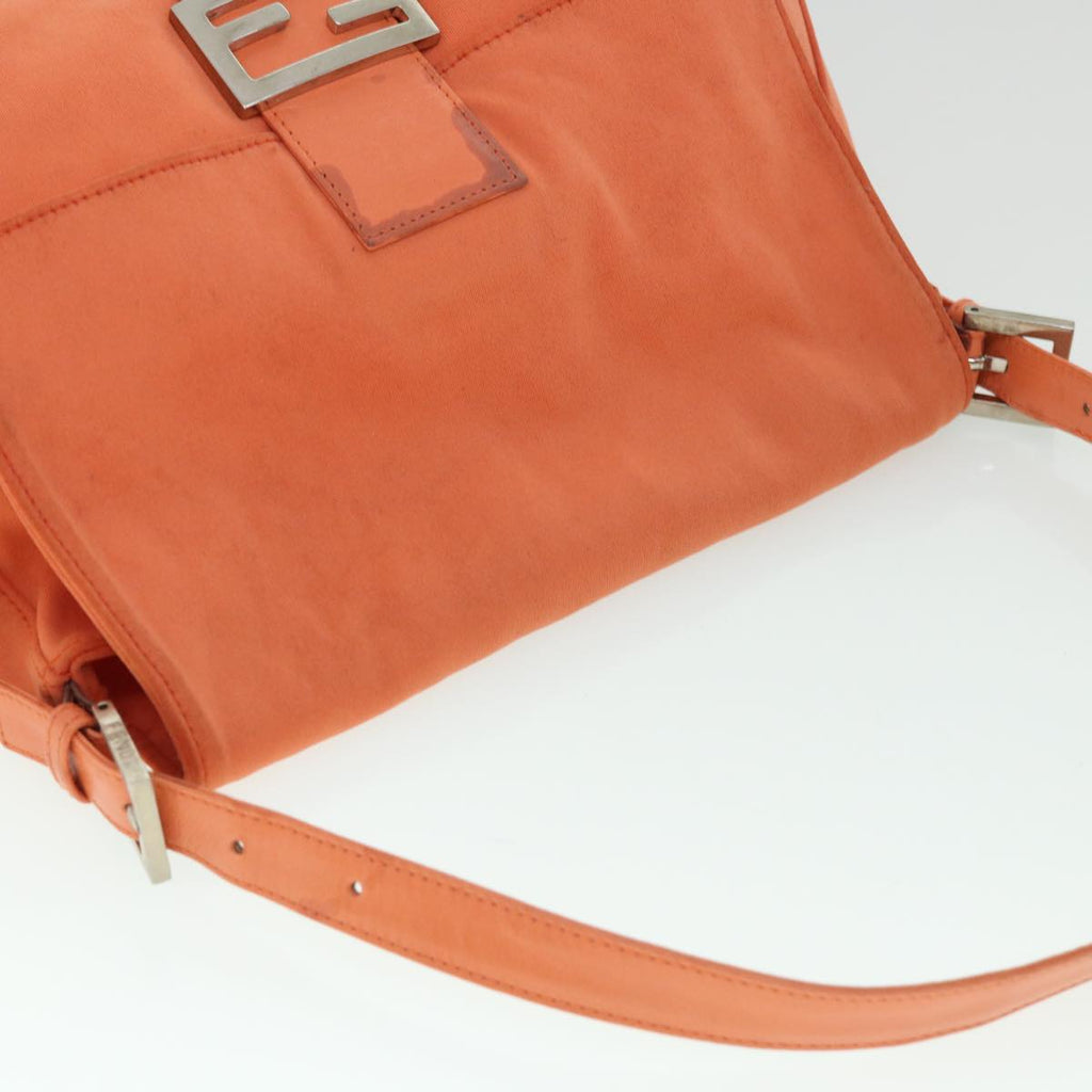 FENDI Mamma Baguette Shoulder Bag Nylon Orange53082