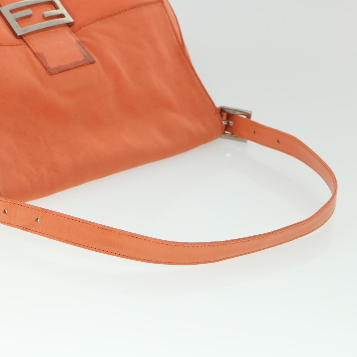 FENDI Mamma Baguette Shoulder Bag Nylon Orange53082