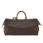 CELINE Macadam Canvas Boston Bag PVC Leather 2way Brown  53086