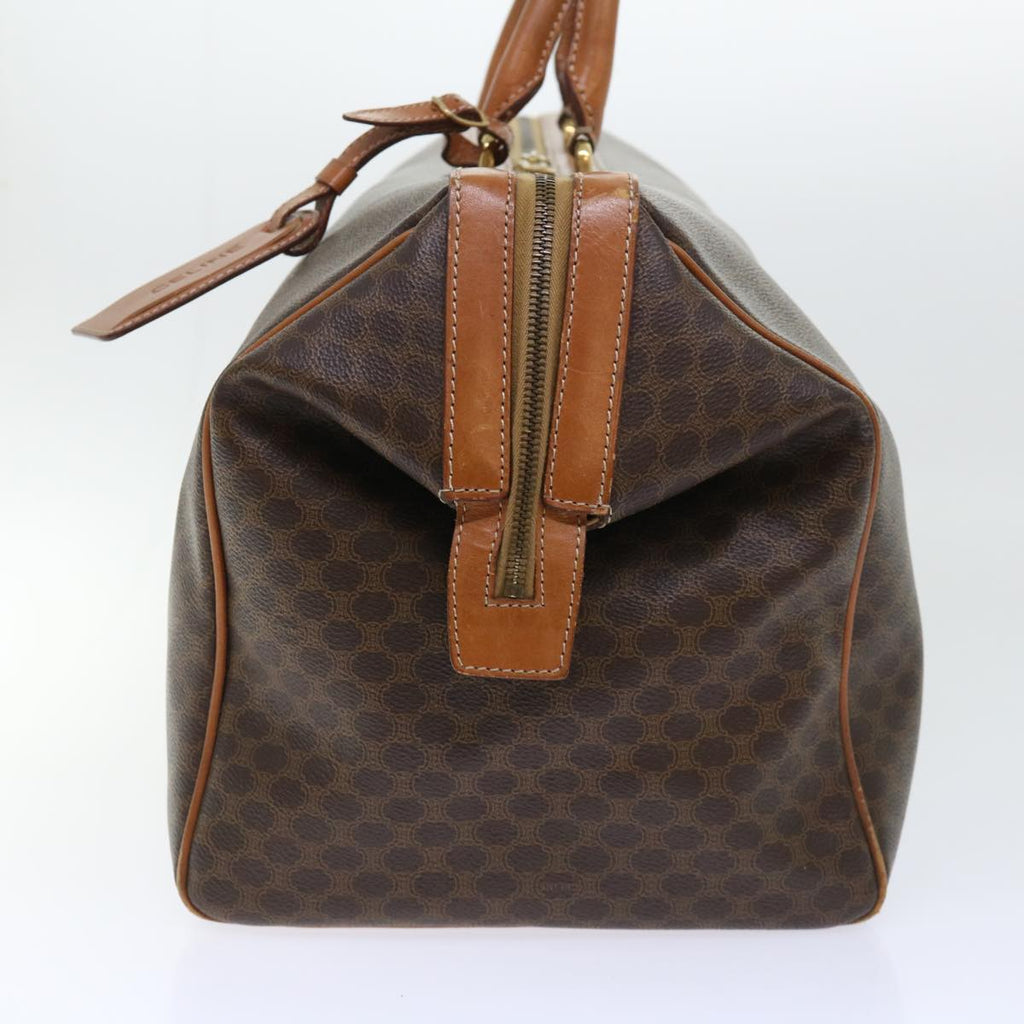 CELINE Macadam Canvas Boston Bag PVC Leather 2way Brown  53086
