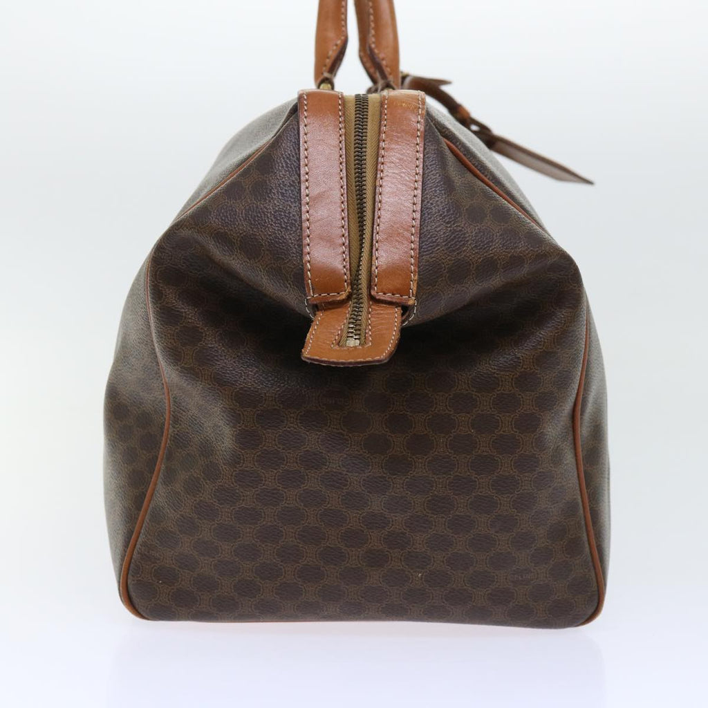 CELINE Macadam Canvas Boston Bag PVC Leather 2way Brown  53086