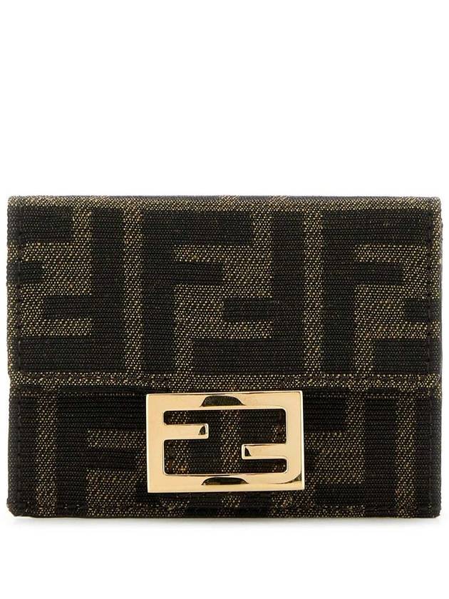 Fendi Baguette Micro Tri-fold Half Wallet Brown