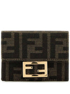 Fendi Baguette Micro Tri-fold Half Wallet Brown