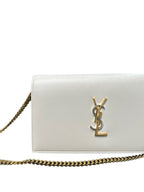 SAINT LAURENT- Tri Metal Chain Wallet Bag