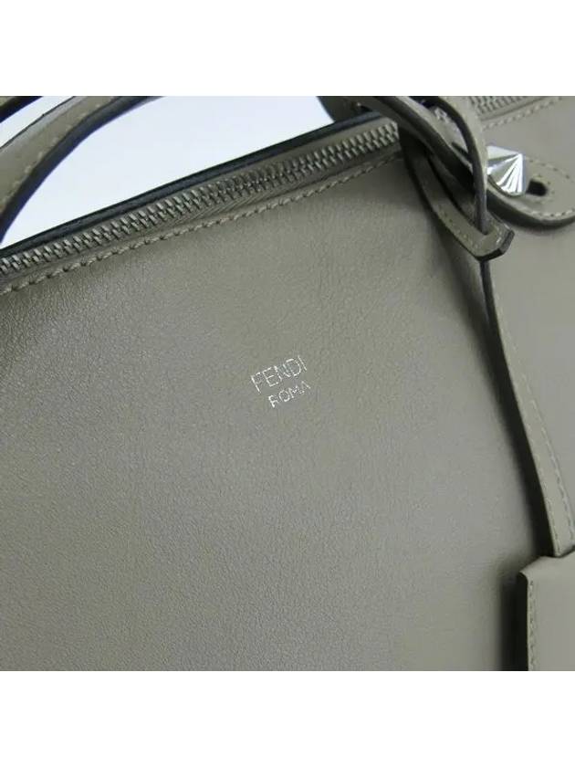 Fendi 8BL125 Gray Color Leather By The Way Large Tote Bag Shoulder Strap 2WAY