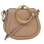 Chloe Nile Small Bracelet Hand Bag Leather 2way Beige 53274