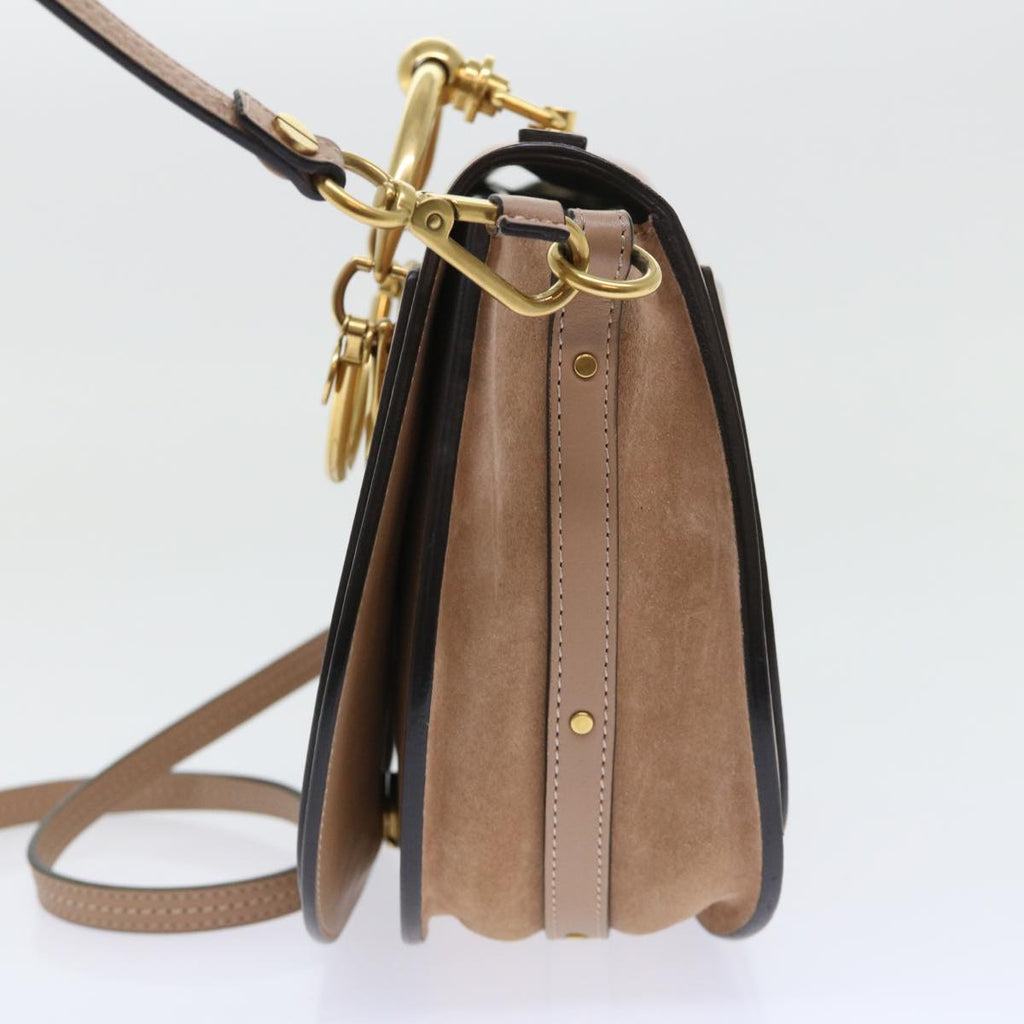 Chloe Nile Small Bracelet Hand Bag Leather 2way Beige 53274