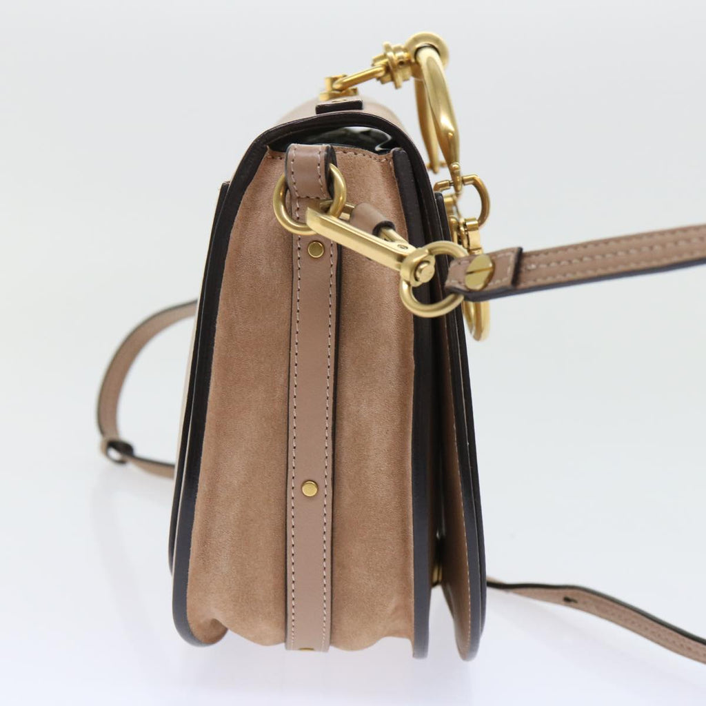 Chloe Nile Small Bracelet Hand Bag Leather 2way Beige 53274