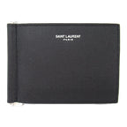 Saint Laurent Double Fold Wallet Double Folded Wallet Leather  Wallet Black 378005BTY0N1000
