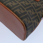 FENDI Zucca Canvas Hand Bag Black Brown53345