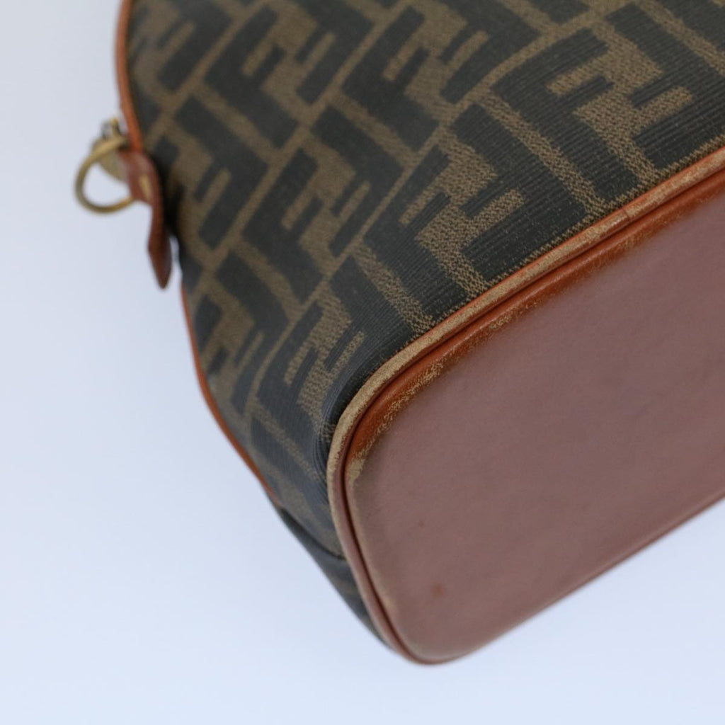 FENDI Zucca Canvas Hand Bag Black Brown53345