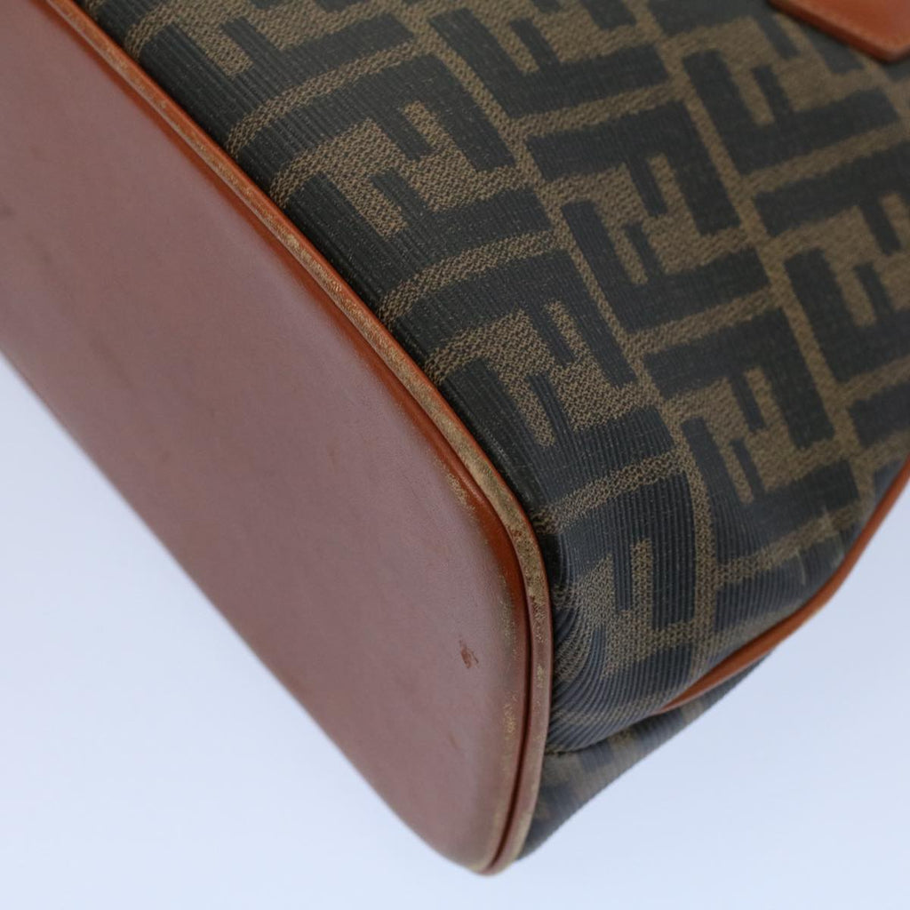 FENDI Zucca Canvas Hand Bag Black Brown53345