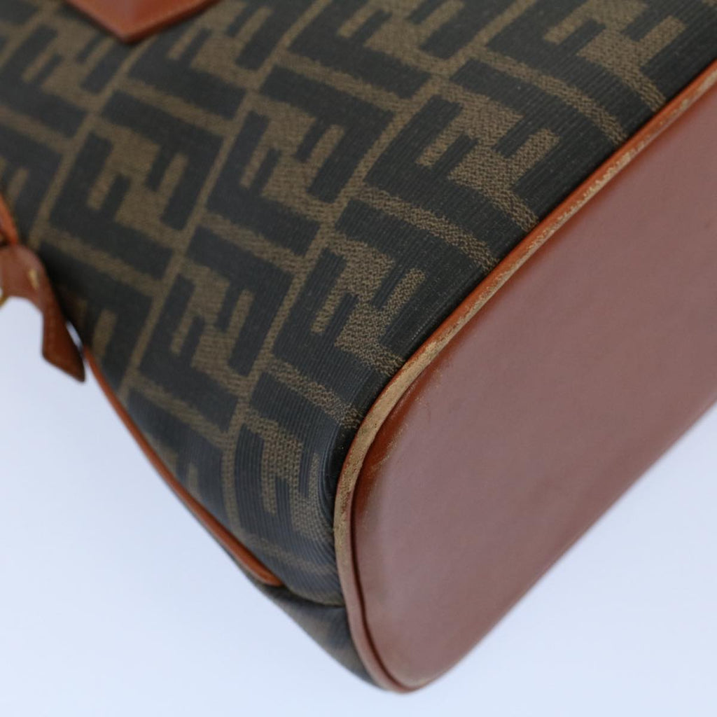 FENDI Zucca Canvas Hand Bag Black Brown53345