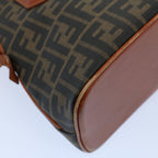 FENDI Zucca Canvas Hand Bag Black Brown53345