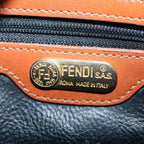 FENDI Zucca Canvas Hand Bag Black Brown53345