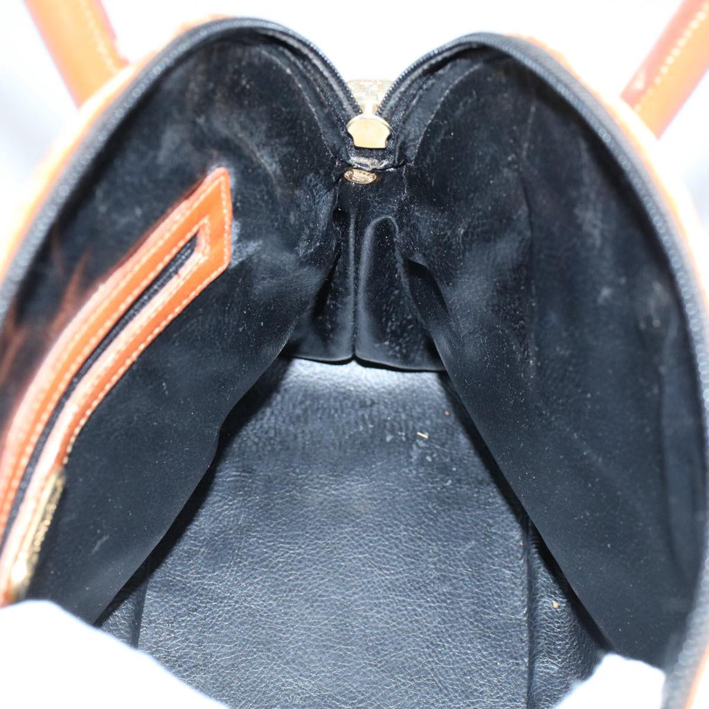 FENDI Zucca Canvas Hand Bag Black Brown53345