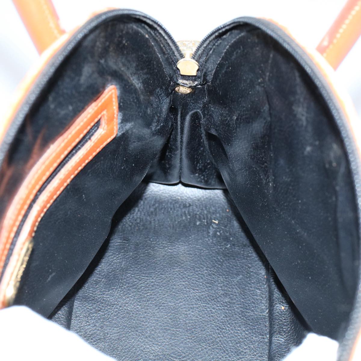 FENDI Zucca Canvas Hand Bag Black Brown53345