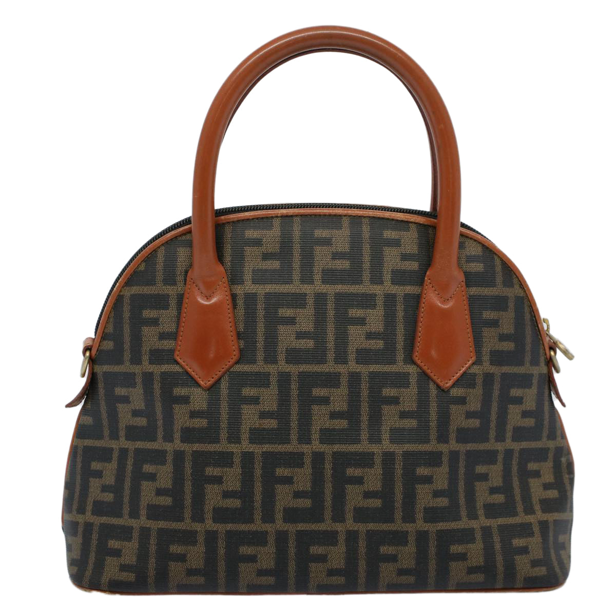 FENDI Zucca Canvas Hand Bag Black Brown53345