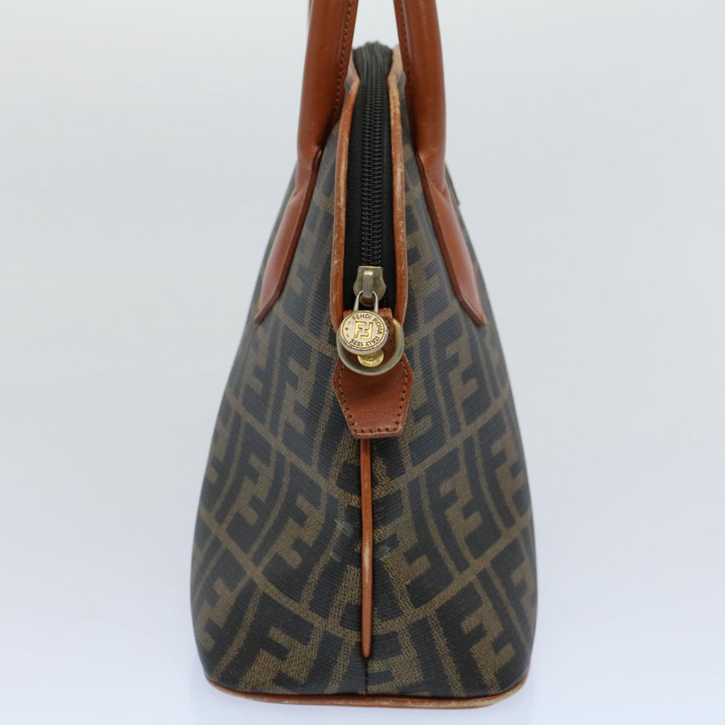 FENDI Zucca Canvas Hand Bag Black Brown53345