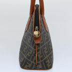 FENDI Zucca Canvas Hand Bag Black Brown53345