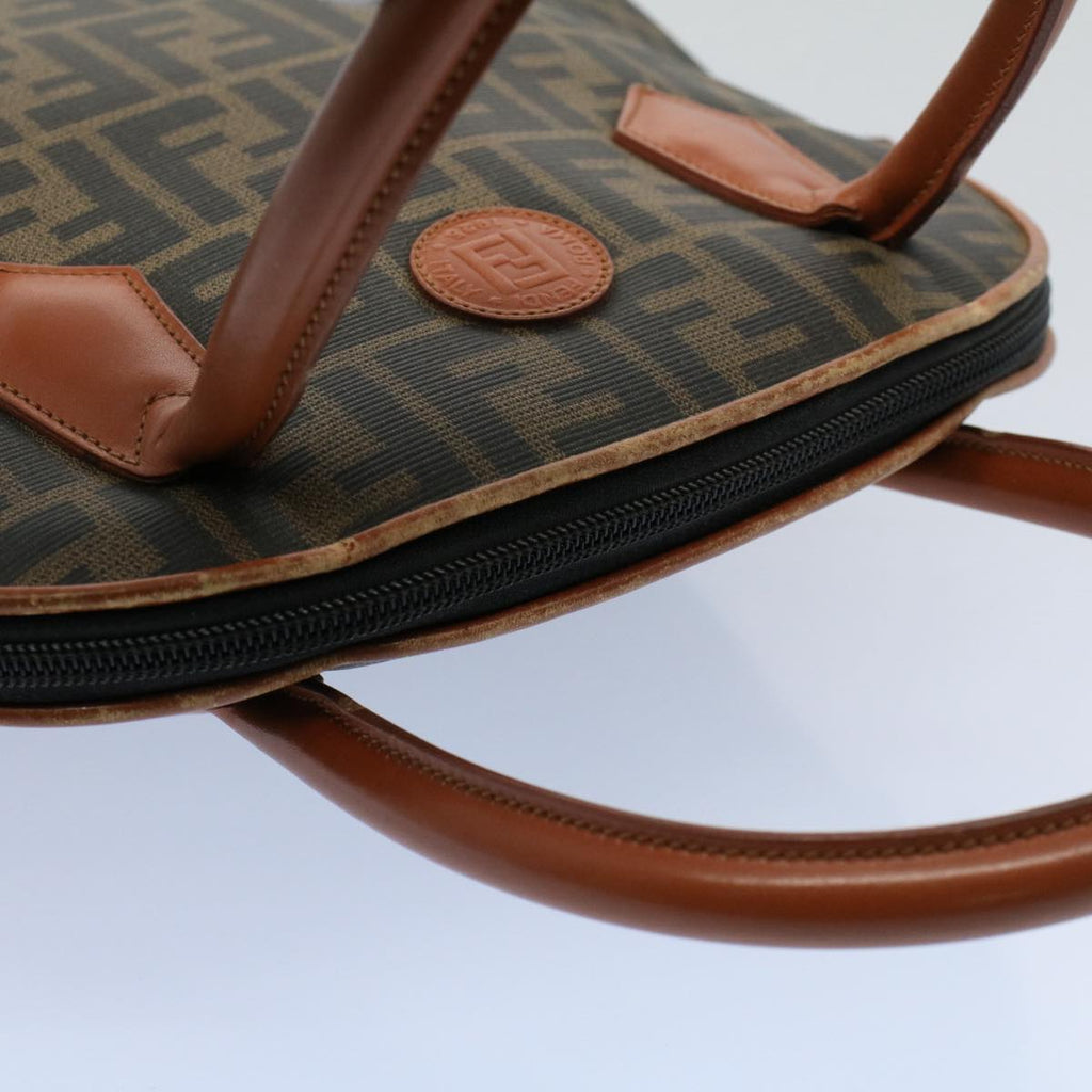 FENDI Zucca Canvas Hand Bag Black Brown53345