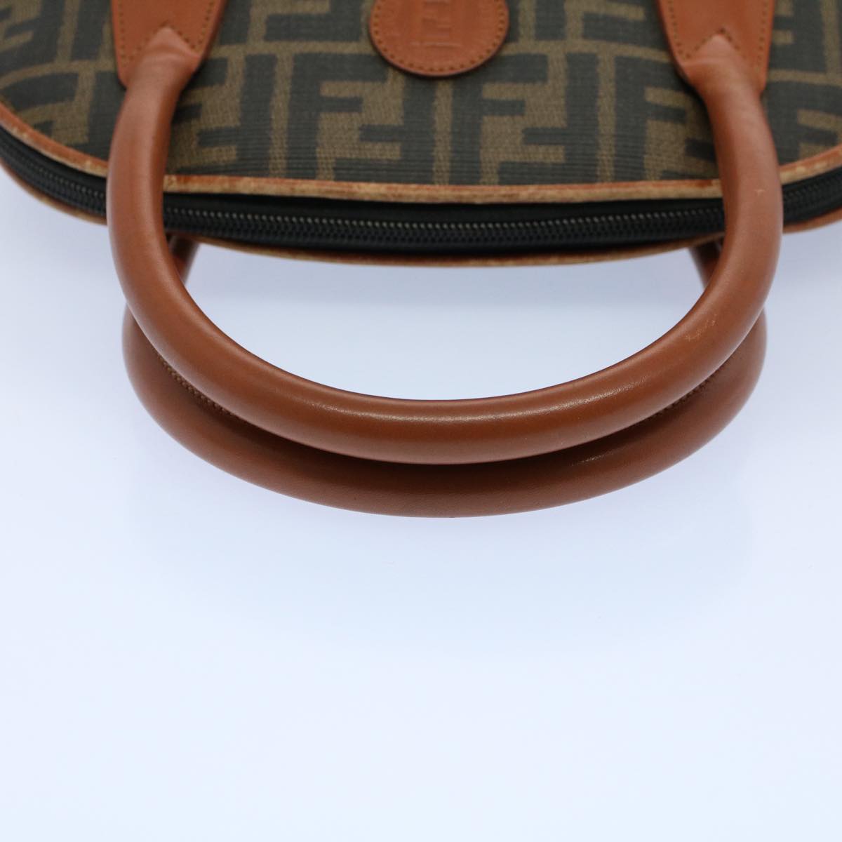 FENDI Zucca Canvas Hand Bag Black Brown53345