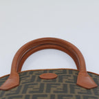 FENDI Zucca Canvas Hand Bag Black Brown53345
