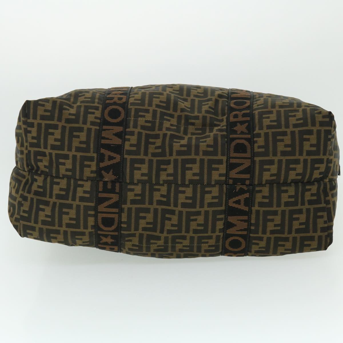 FENDI Zucca Canvas Boston Bag Black Brown53373