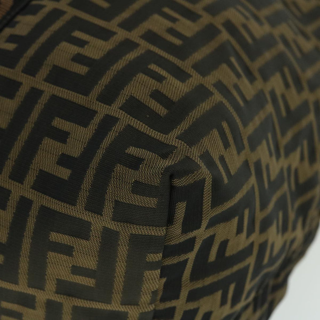 FENDI Zucca Canvas Boston Bag Black Brown53373