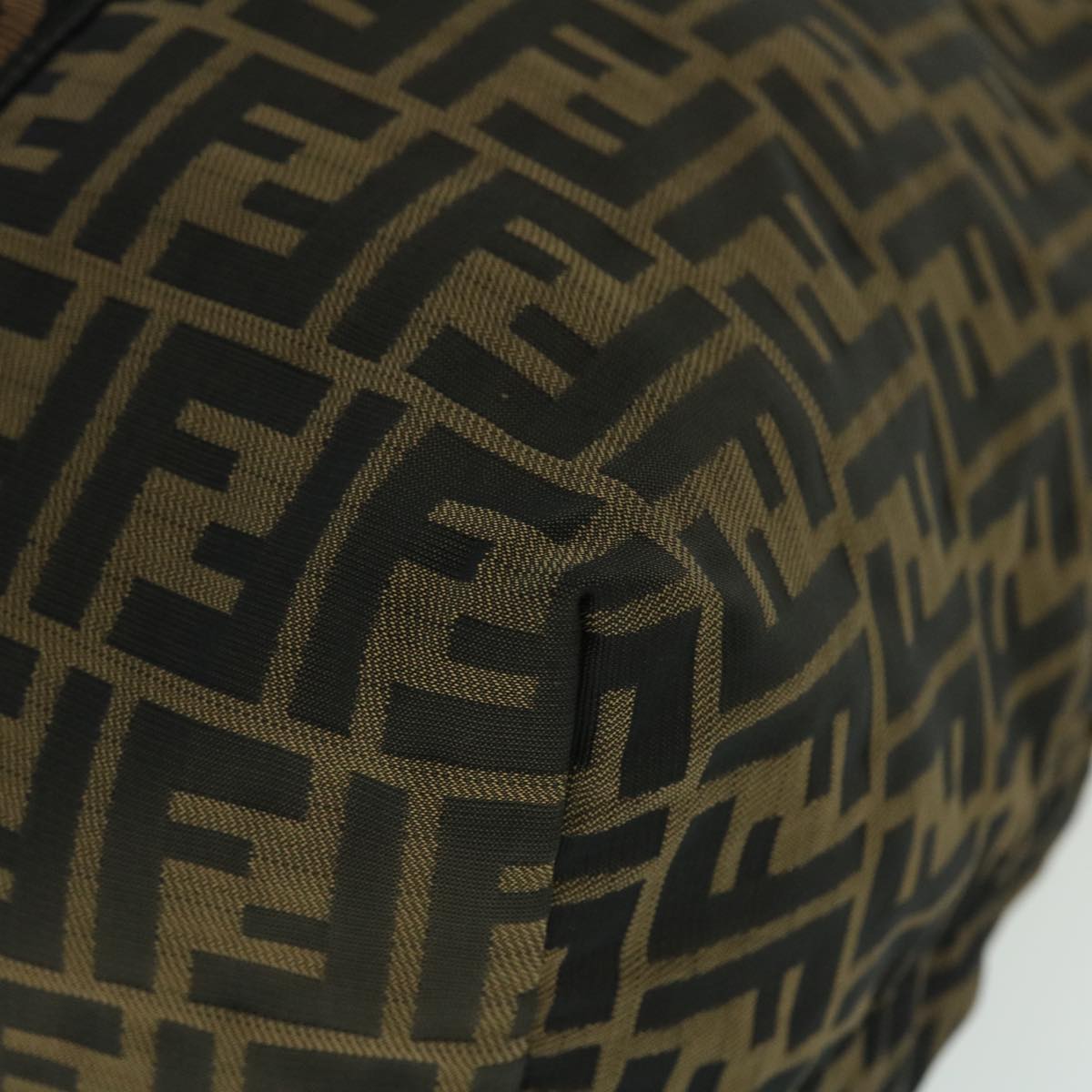 FENDI Zucca Canvas Boston Bag Black Brown53373