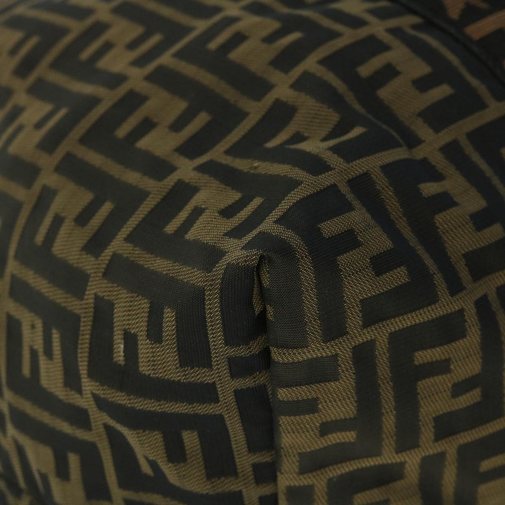 FENDI Zucca Canvas Boston Bag Black Brown53373