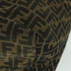 FENDI Zucca Canvas Boston Bag Black Brown53373