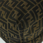 FENDI Zucca Canvas Boston Bag Black Brown53373