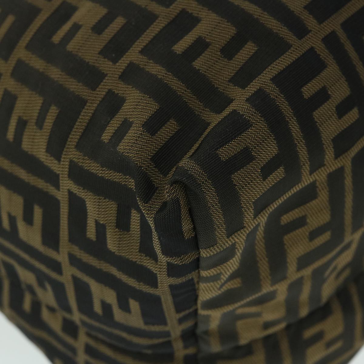 FENDI Zucca Canvas Boston Bag Black Brown53373