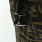 FENDI Zucca Canvas Boston Bag Black Brown53373